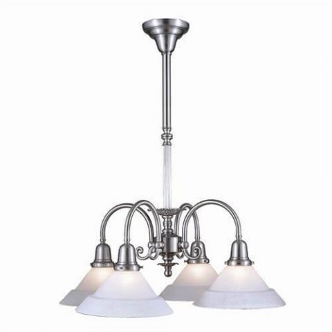 Provence™ Four Light Chandelier with 2-1/4 in. shade holders down