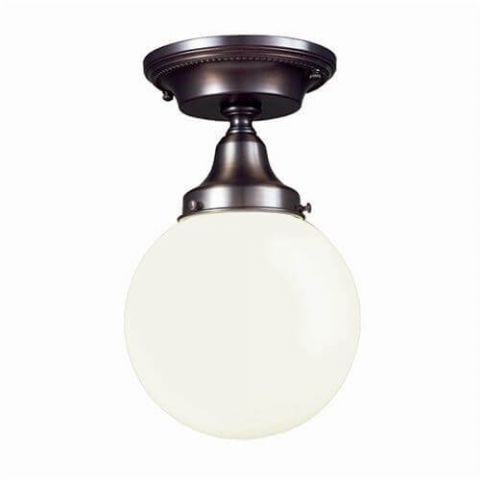 Carlton Exterior™ One Light Semi Flush Ceiling Fixture with 3-1/4 in. shade holder
