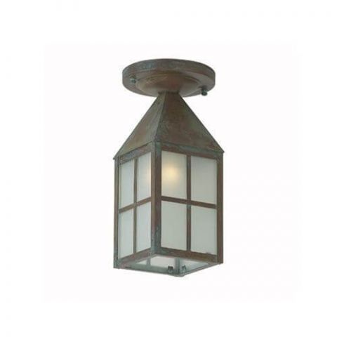 Carriage Lantern™ 4 in. Wide Semi Flush Exterior Ceiling Light