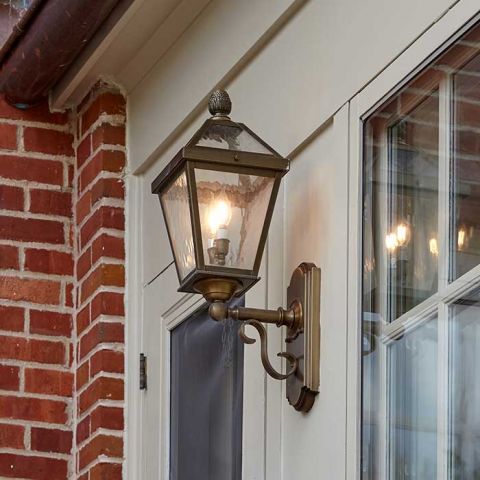 London Lantern™ 8 in. Wide Scrolled Coach Exterior Wall Light