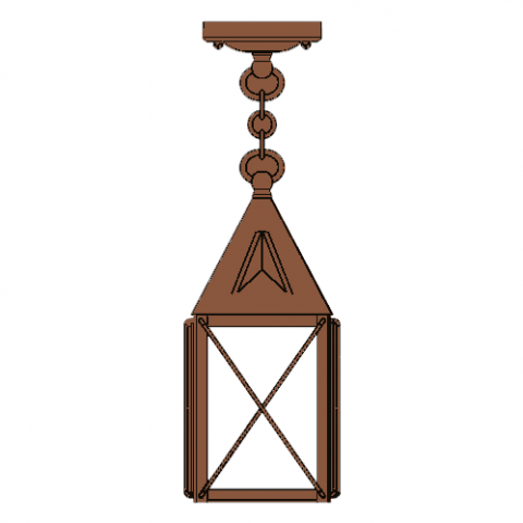 Lancaster Lantern 8 in. Wide Chain Hung Exterior Pendant Light