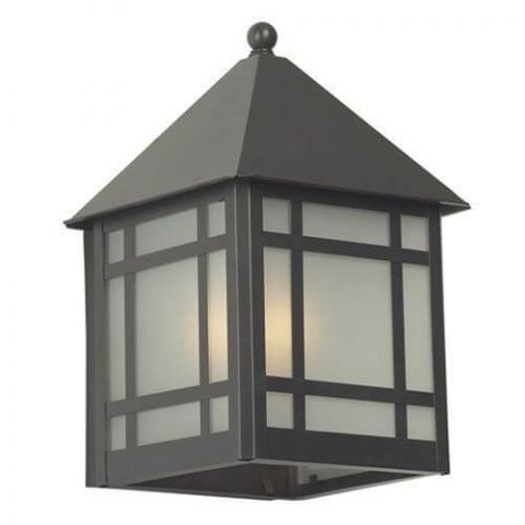 Bungalow Lantern™ 10 in. Wide Flush Exterior Wall Light