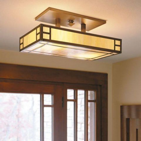 Edgewood™ Lantern 24 in. Wide Semi Flush Ceiling Fixture