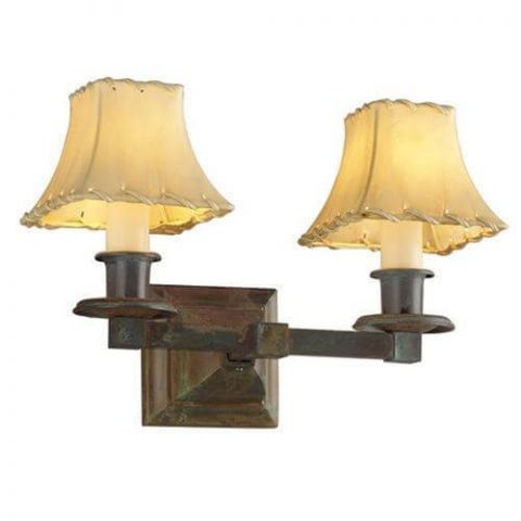 Oak Park™ Two Light Straight Arm Sconce with electric candles
