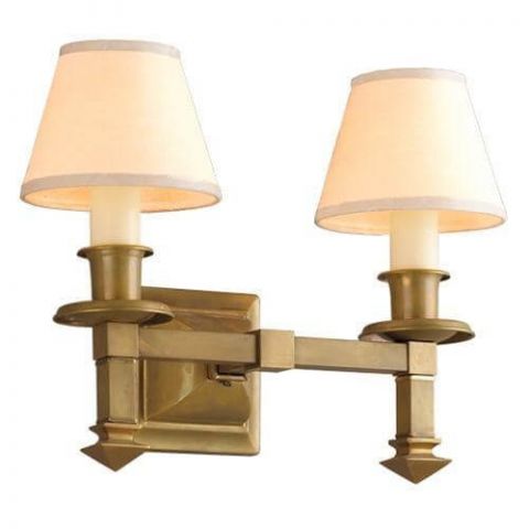 Wentworth™ Two Light Straight Arm Sconce with electric candles