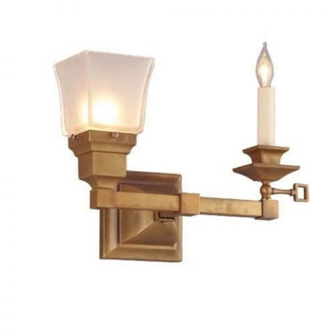 Summit™ Two Light Gas-Electric Sconce with 2-1/4 in. shade holder & candle right