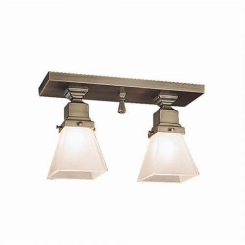 Spring Green™ Two Light Flush Ceiling Fixture with 2-1/4 in. shade holders