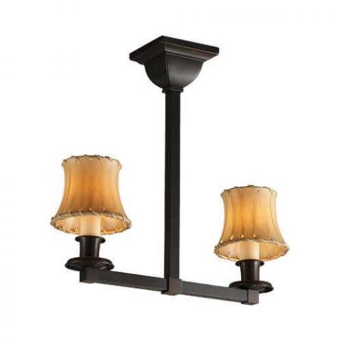 Oak Park™ Two Light Pendant with electric candles