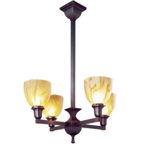 Glen Ellyn™ Four Light Chandelier with 2-1/4 in. shade holders up