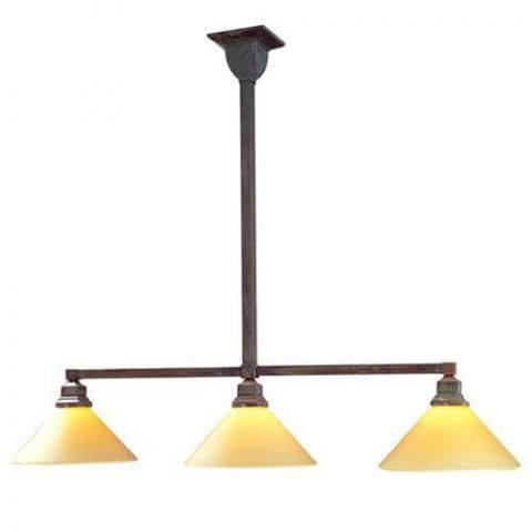 Oak Park™ Three Light Linear Chandelier with 2-1/4 in. shade holders