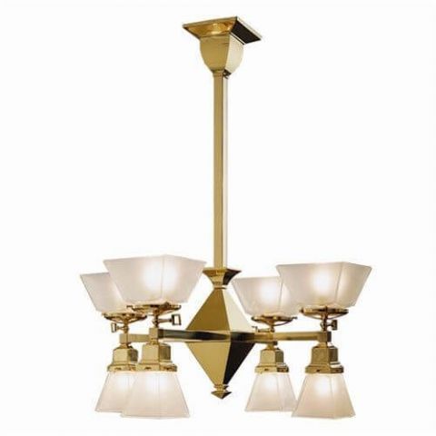 Summit™ Eight Light Gas-Electric Chandelier with 2-1/4 in. & 4-1/4 in. shade holders