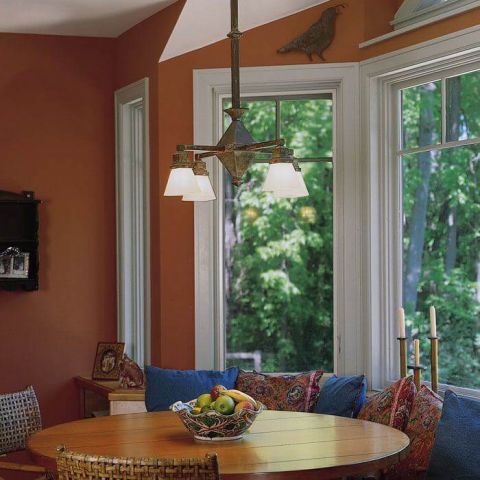 Golden Gate™ Four Light Chandelier with 2-1/4 in. shade holders down