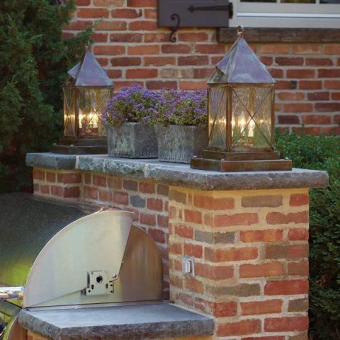 Lantern 8" Wide Exterior Pier Light