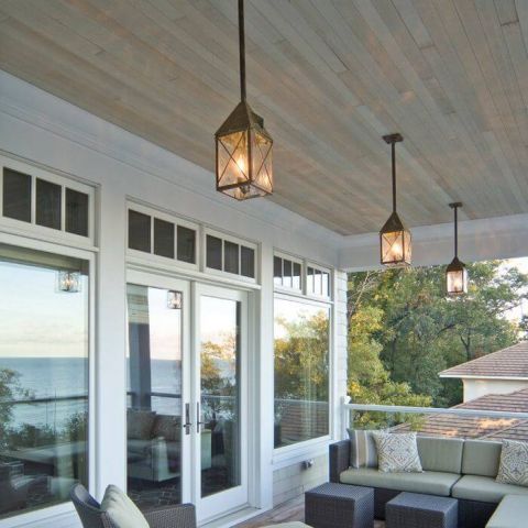 Lancaster™ Lantern 7 in. Wide Solid Stem Exterior Pendant Light