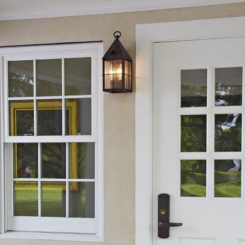 Lancaster™ Lantern 6 in. Wide Flush Exterior Wall Light