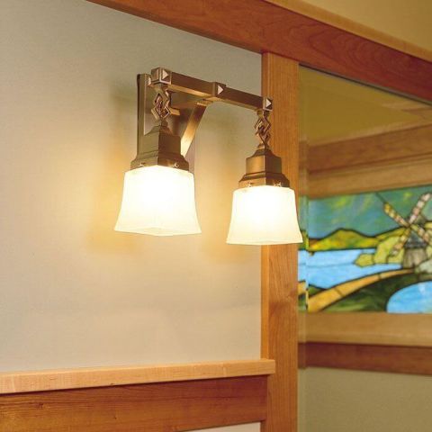 Nashota™ Two Light Chain Link Sconce with 2-1/4 in. shade holders