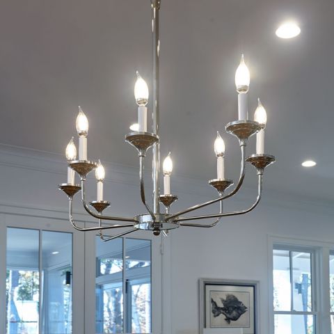 Celeste Eight Light Diamond Chandelier