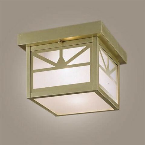 Sunrise Lantern™ 8 in. Wide Semi Flush Exterior Ceiling Light