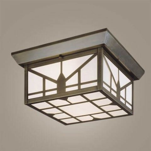 Sunrise Lantern™ 12 in. Wide Semi Flush Exterior Ceiling Light