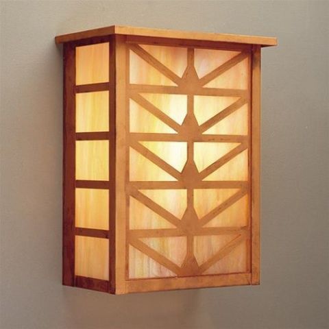 Sunrise Center Lantern™ 7 in. Wide Flush Exterior Wall Light with Roof