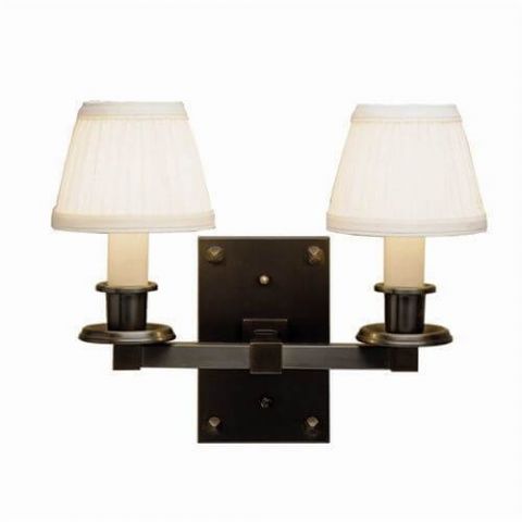 Nashota™ Two Light Straight Arm Sconce with electric candles