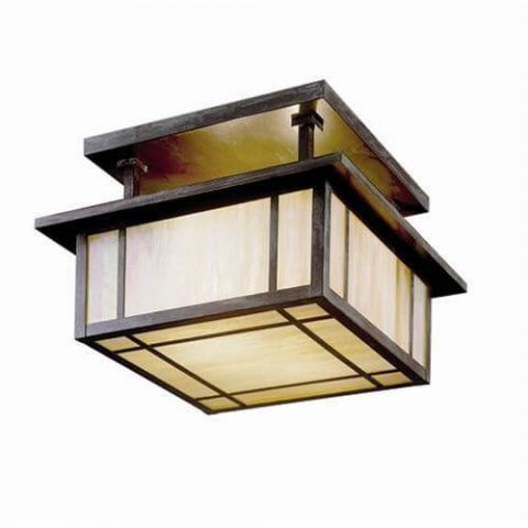 Alameda Lantern™ 12 in. Wide Semi Flush Ceiling Fixture