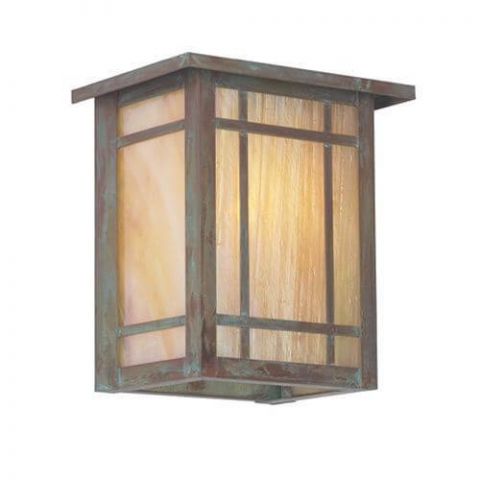 Chicago Lantern™ 7 in. Wide Flush Exterior Wall Light with Roof