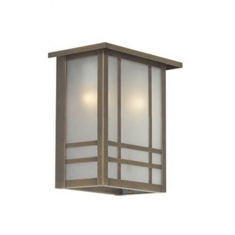 Chicago Lantern™ 10 in. Wide Flush Exterior Wall Light with Roof