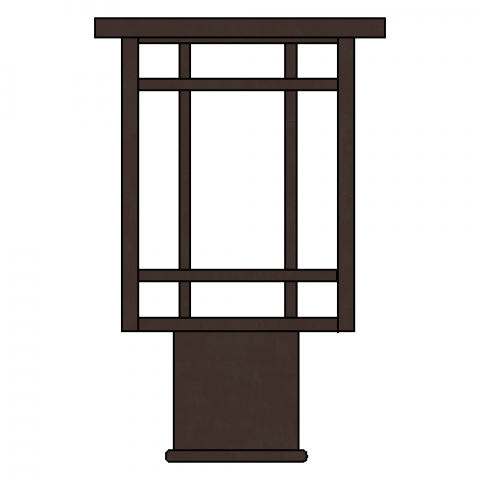 Chicago Lantern 14 in. Wide Exterior Post Light