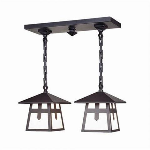 Stamford™ Two Light Chain Hung Rustic Ceiling Fixture