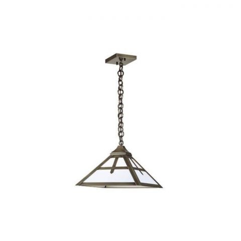 Mission Lantern 12 in. Wide Chain Hung Pendant