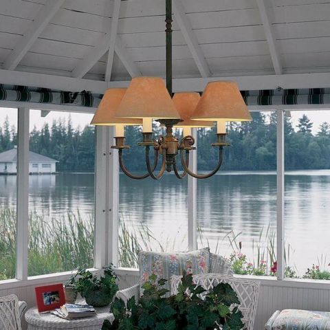 Provence™ Four Light Chandelier with electric candles