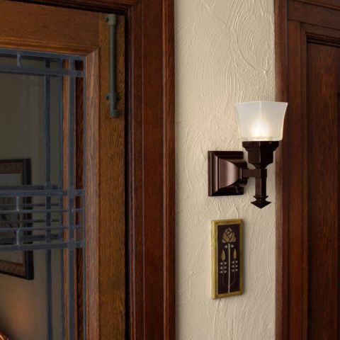 Wentworth™ One Light Straight Arm Sconce with 2-1/4 in. shade holder