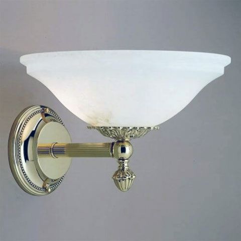 Alabaster Bowl Sconce