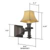 Wentworth™ One Light Straight Arm Hallway Sconce with electric candle
