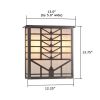 Sunrise Lantern 13 in. Wide Flush Exterior Wall Light with Roof