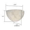 Empire™ 10 in. Alabaster Wall Sconce