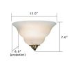 Raphael™ 12 in. Alabaster Wall Sconce with Leaf Finial