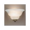 Raphael™ 12 in. Traditional Alabaster Wall Sconce with Leaf Finial