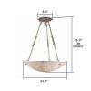 Pierian Muses™ 24 in. Handcarved Alabaster Pendant Light