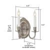 Sheraton™ Two Light Curved Arm Hallway Wall Sconce