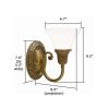 Cotswold Manor™ One Light Curved Arm Hallway Wall Sconce