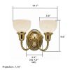 Cotswold Manor™ Two Light Curved Arm Hallway Wall Sconce