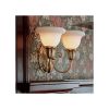 Cotswold Manor™ Two Light Curved Arm Bedroom Wall Sconce