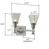 Morris™ Two Light Straight Arm Hotel Hallway Wall Sconce