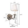 Saint Tropez™ One Light Curved Arm Bedroom Wall Sconce