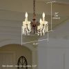 Provence™ Four Light Petite Bedroom Chandelier with electric candles and crystal