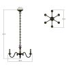 Carlton™ Six Light Chandelier with electric candles