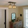 Craftsman Lantern™ Two Light Chain Link Ceiling Fixture