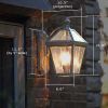 London™ Lantern 8 in. Wide Curved Arm Exterior Wall Light
